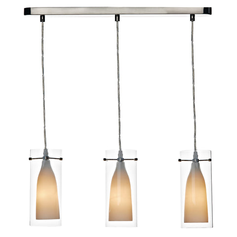 Boda 3 Light Pendant Satin Chrome