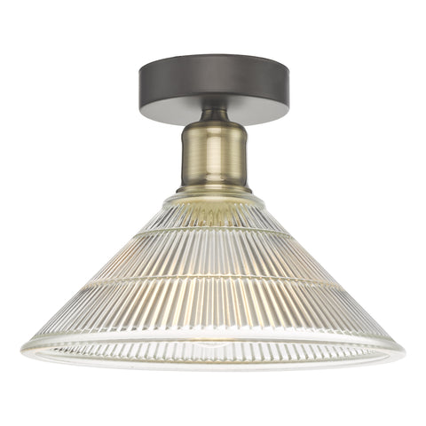 Boyd 1 Light Flush - Antique Brass