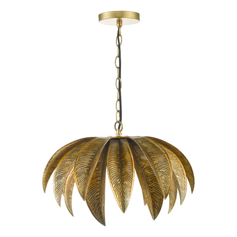 Cara 1 Light Pendant - Antique Gold