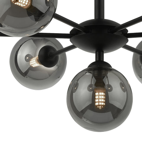 Cohen 7 Light Semi Flush - Matt Black