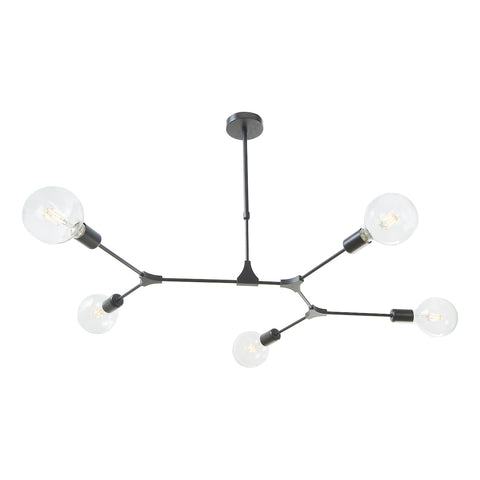 Euphemia 5 Light Pendant - Black