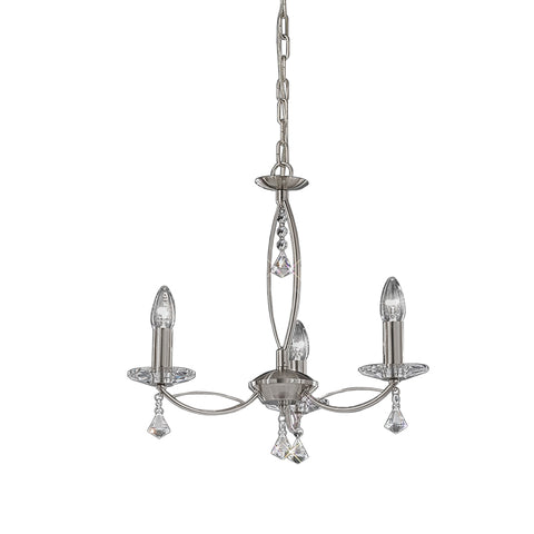 Monaco 3 Light Fitting - Satin Nickel