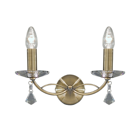 Monaco 2 Light Wall Light - Bronze