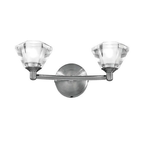 Fern 2 Light Wall Bracket - Satin Nickel