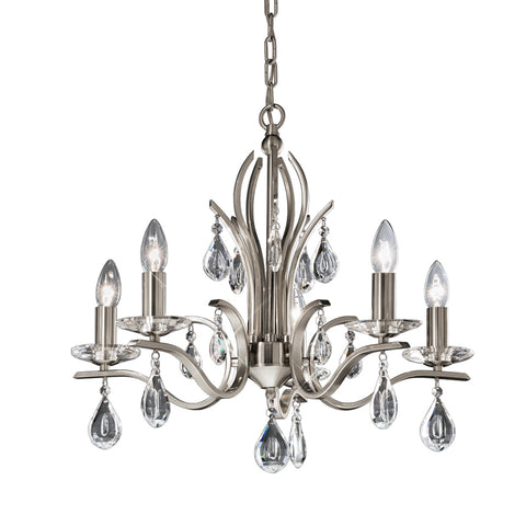 Willow 5 Light Fitting - Satin Nickel