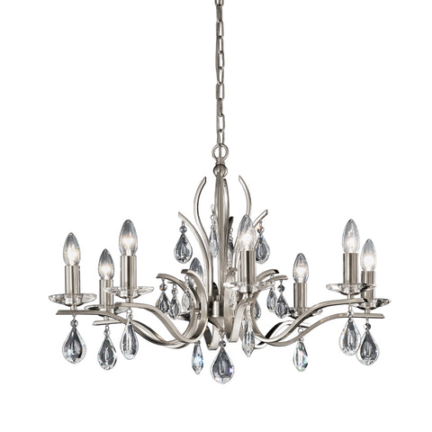 Willow 8 Light Fitting - Satin Nickel