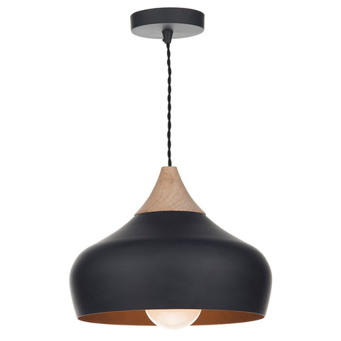 Gaucho 1 Light Pendant - Black