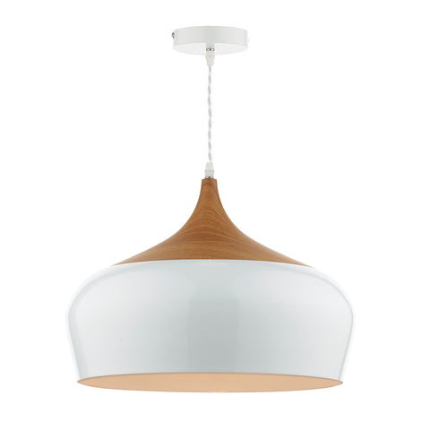 Gaucho 1 Light Large Pendant - White