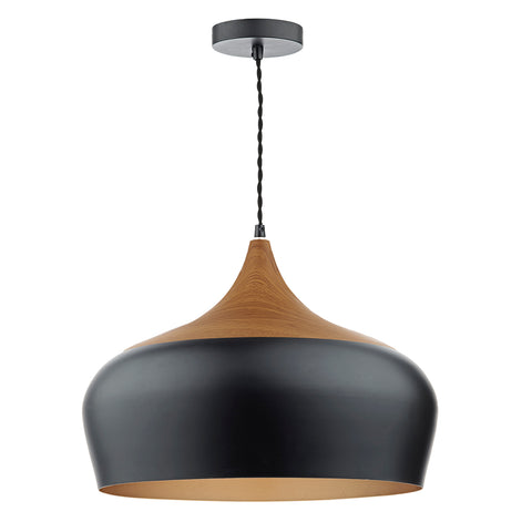 Gaucho 1 Light Large Pendant - Black