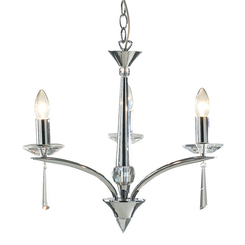 Hyperion 3 Light Dual Mount Pendant Polished Chrome