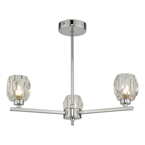 Idina 3 Light Semi Flush Polished Chrome