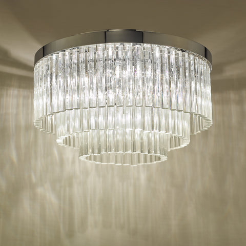 Logan 5 Light Flush - Polished Chrome