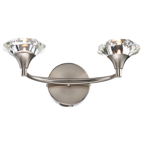 Luther Double Wall Bracket - Satin Chrome