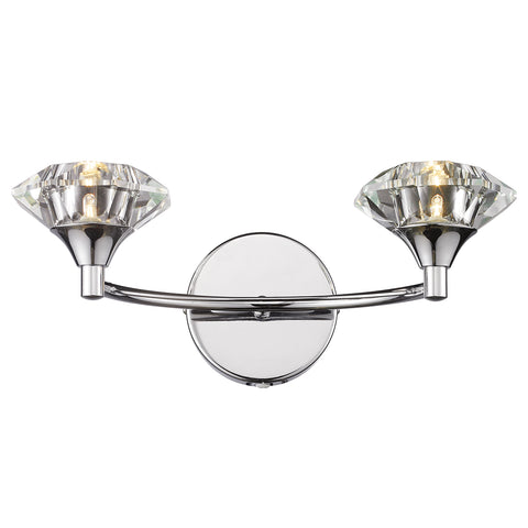 Luther Double Wall Bracket - Polished Chrome