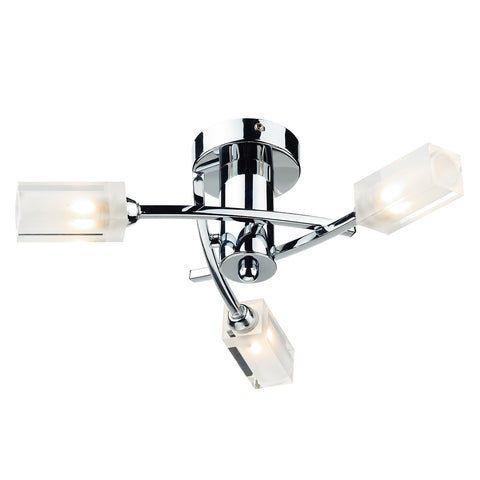 Morgan 3 Light Semi Flush - Polished Chrome