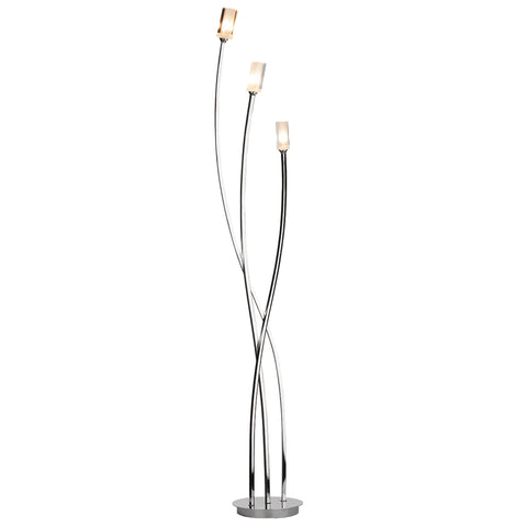 Morgan 3 Light Floor Lamp - Polished Chrome