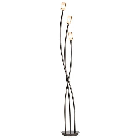 Morgan 3 Light Floor Lamp - Black Chrome