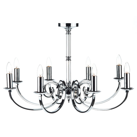 Murray 8 Light Dual Mount Pendant - Polished Chrome