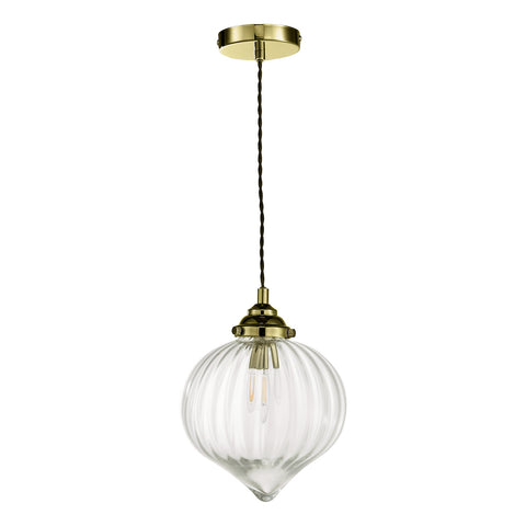 Mya 1 Light Single Pendant - Antique Brass