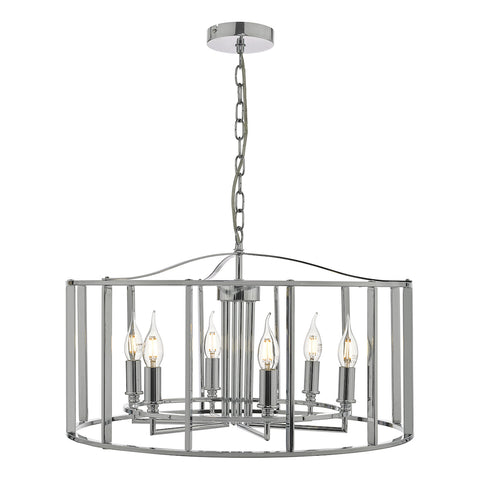 Myka 6 Light Pendant - Polished Chrome