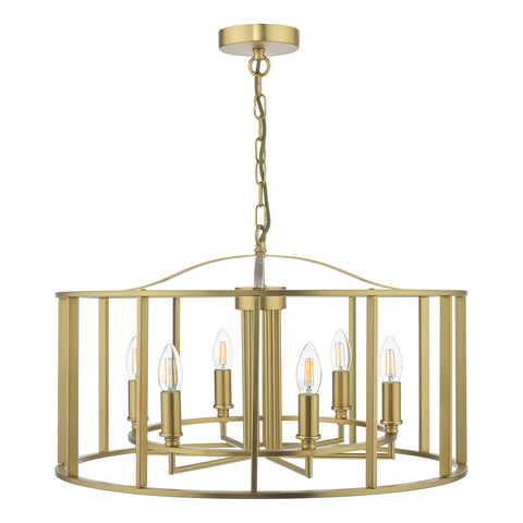 Myka 6 Light Pendant - Brushed Bronze