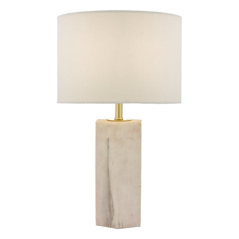 Nalani Table Lamp Pink & Marble Effect With Shade