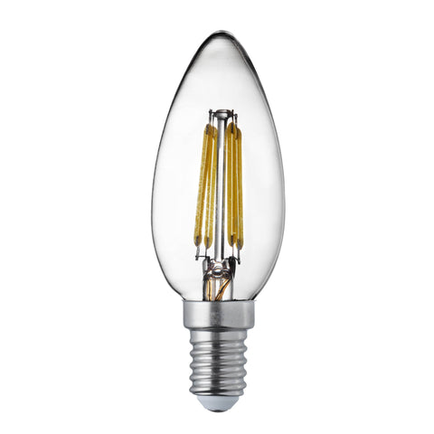 Pack of 10 Candle Bulbs  4 Watt LED E14 Warm White