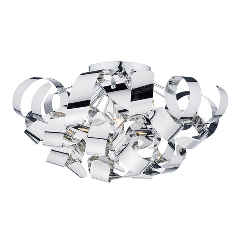 Rawley 5 Light Flush - Polished Chrome