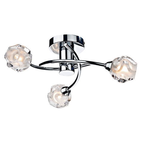 Seattle 3 Light Semi Flush - Polished Chrome