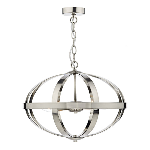 Symbol 3 Light Pendant - Satin Chrome