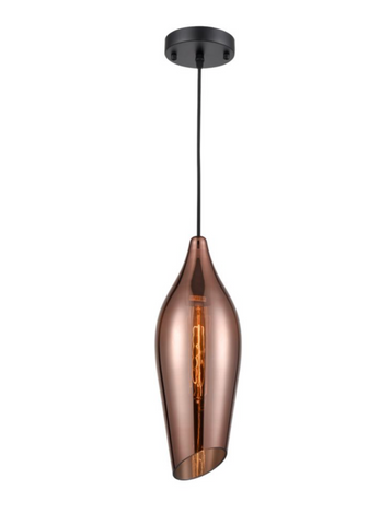 Taper Copper Glass Small Single Pendant