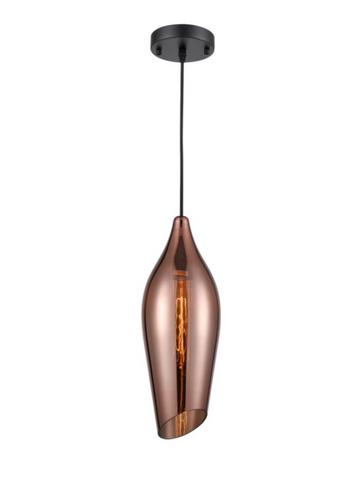 True Copper Glass Small Single Pendant