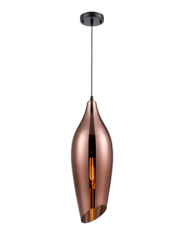 Taper Copper Glass Large Single Pendant