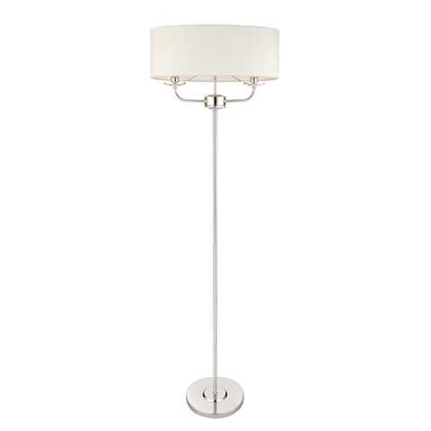 Nixon 2 Light Nickel Floor Lamp