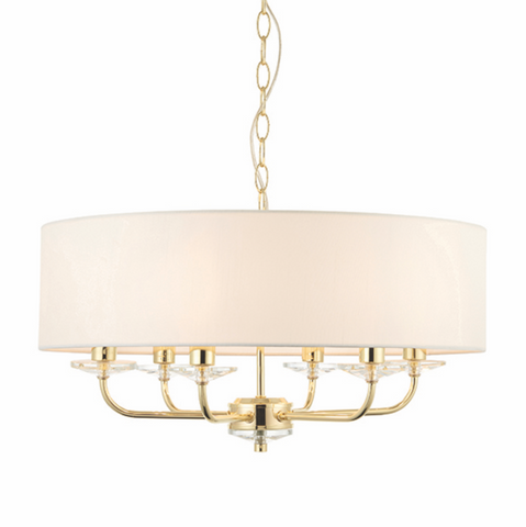 Nixon 6 Light Brass Pendant