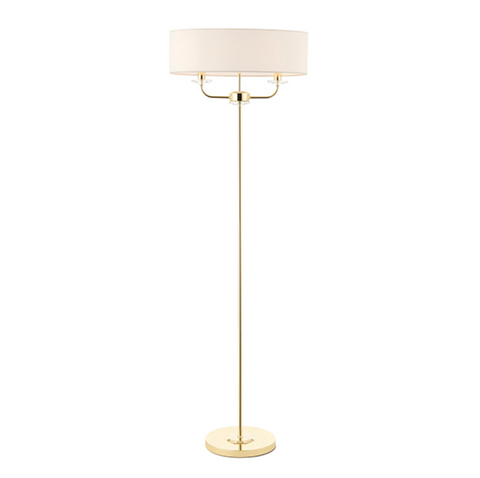 Nixon 2 Light Brass Floor Lamp