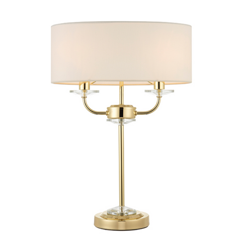 Nixon 2 Light Brass Table Lamp