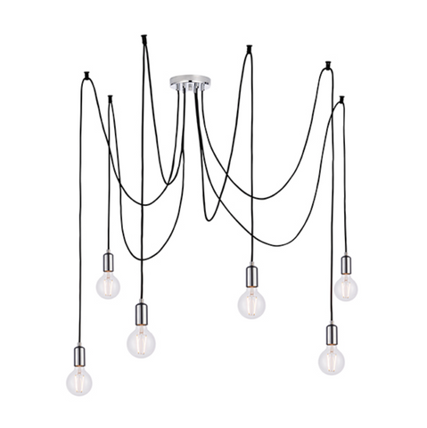 Studio 6 Light Polished Chrome Pendant