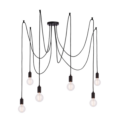 Studio 6 Light Matt Black Pendant