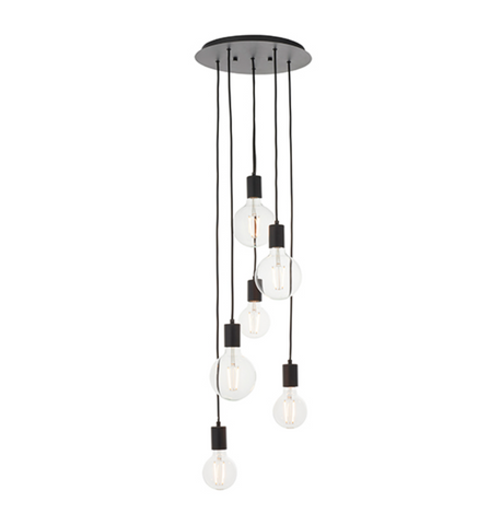 Studio 6 Light Black Cluster Pendant