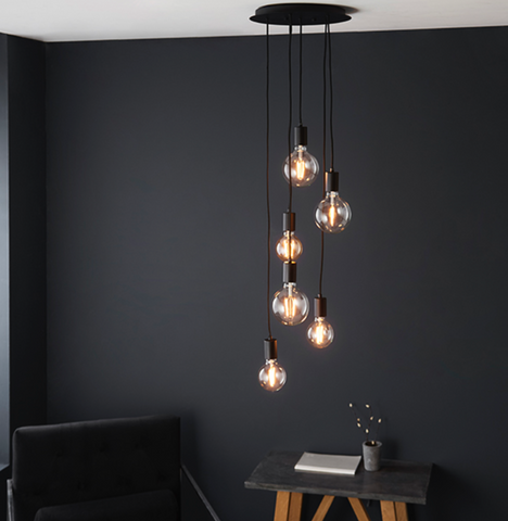 Studio 6 Light Black Cluster Pendant