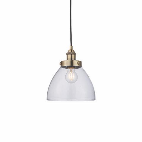 Hansen Single Pendant - Antique Brass