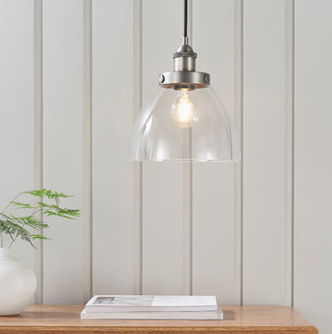 Hansen Single Pendant - Brushed Silver