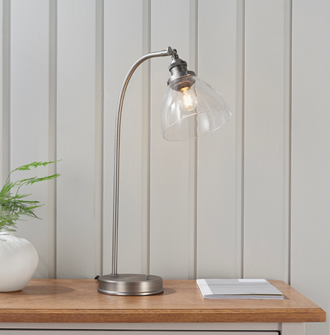 Hansen Table Lamp - Brushed Silver