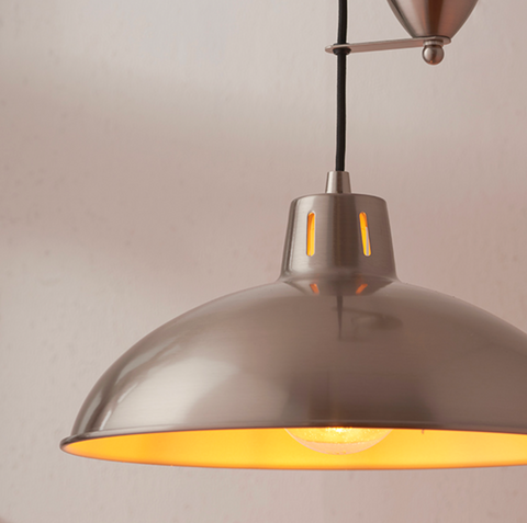 Polka Satin Nickel Rise & Fall Pendant