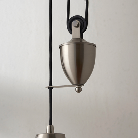 Polka Satin Nickel Rise & Fall Pendant