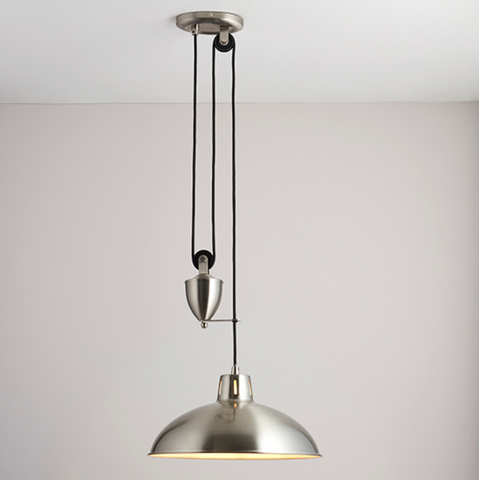 Polka Satin Nickel Rise & Fall Pendant