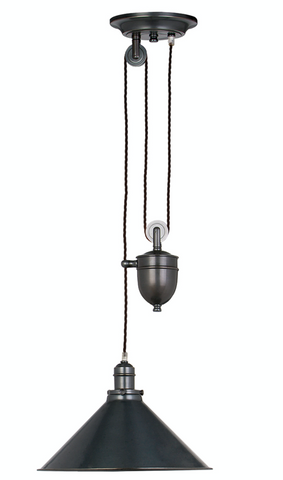 Provence 1 Light Rise and Fall Pendant – Old Bronze