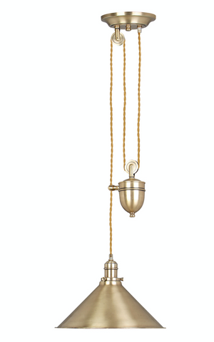 Provence Aged Brass Rise & Fall Pendant