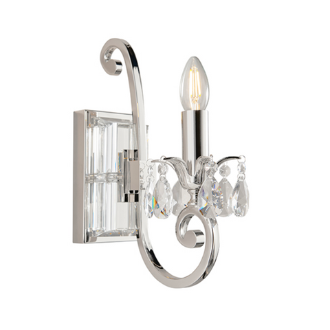 Oksana Polished Nickel Single Wall Light